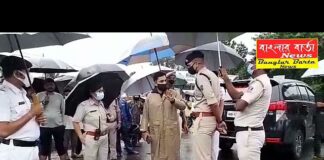 এক টানা বর্ষণের ফলে মাটিগাড়া বালাসন ব্রিজ ক্ষতিগ্রস্ত