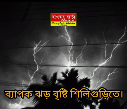 ব্যাপক ঝড়-বৃষ্টি শিলিগুড়িতে।
