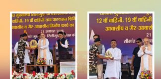 স্বরাষ্ট্রমন্ত্রী অমিত শা এবং মুখ্যমন্ত্রী শুভেন্দু অধিকারী কে সংবর্ধনা প্রদান।